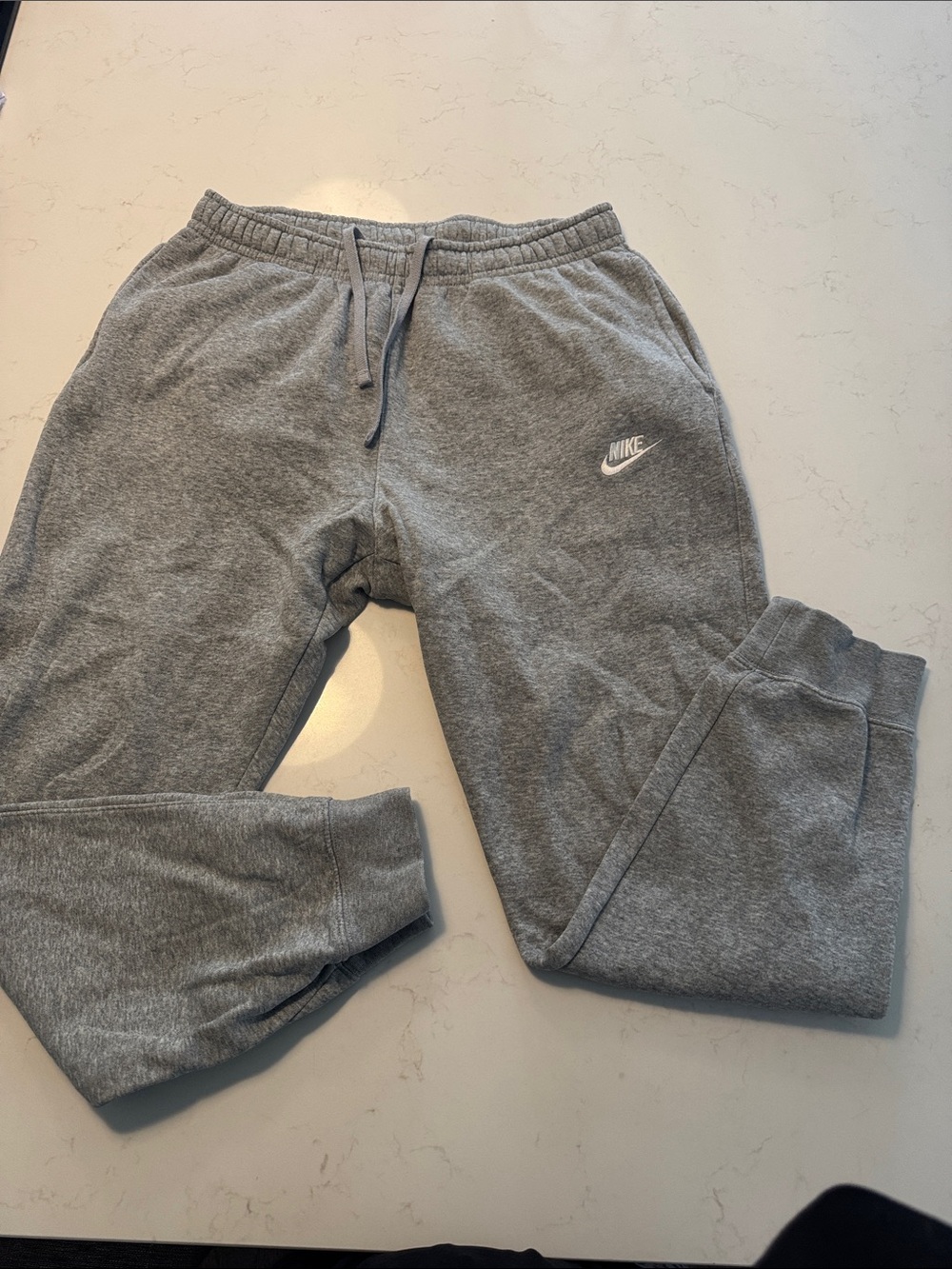 Nike Men L Gray Fleece Jogger Pants like new condition
